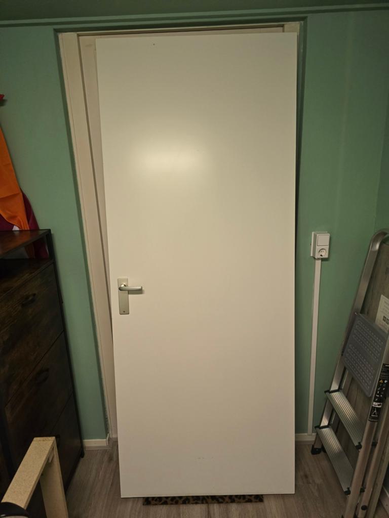Opdekdeur rechtsdraaiend 211,5 x 85 cm (binnenmaat 210,5x83), Doe-het-zelf en Verbouw, Deuren en Horren, Gebruikt, Binnendeur