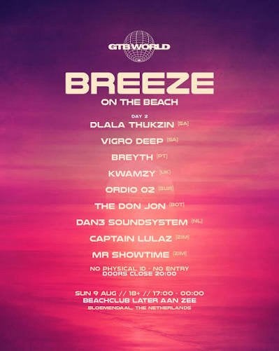BREEZE TICKETS 8/9 AUG 3X, Drie personen of meer