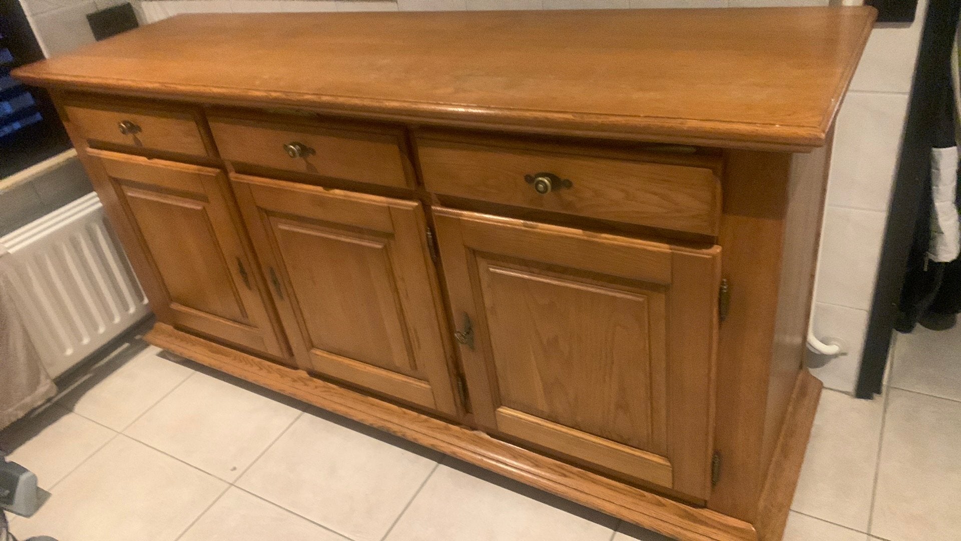 Eikenhouten dressoir, Huis en Inrichting, 150 tot 200 cm, Eikenhout, Met lade(s), Ophalen of Verzenden