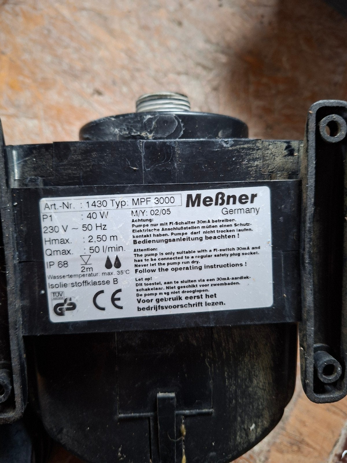 te koop 2 x mebner mpf 3000, Ophalen, Gebruikt, Vijverpomp