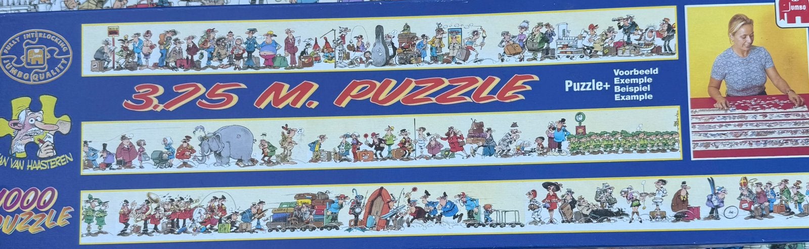JVH 1000 stukjes De langste puzzel, Ophalen of Verzenden, 500 t/m 1500 stukjes, Zo goed als nieuw