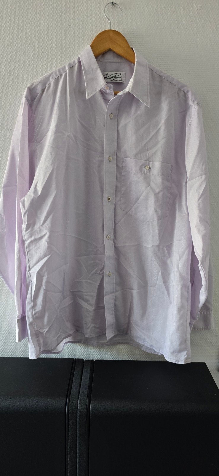 Heren overhemd maat L - Lichtpaars met subtiel patroon, Kleding | Heren, Paars, Rian Rucci, Ophalen of Verzenden, Halswijdte 41/42 (L)