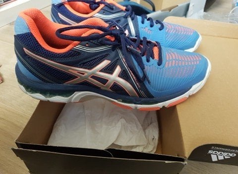 ASICS Sportschoenen - Blauw/Oranje - Maat 40, Blauw, Sportschoenen, Ophalen of Verzenden, Zo goed als nieuw