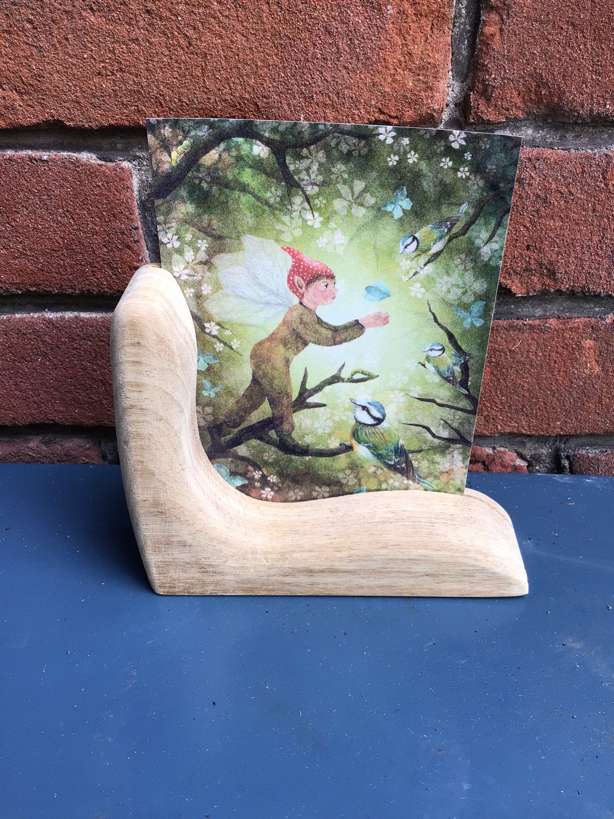 Handgemaakt organisch houten kaarthouder, fotolijst., Huis en Inrichting, Verzenden, Nieuw, Minder dan 50 cm, Schilderij