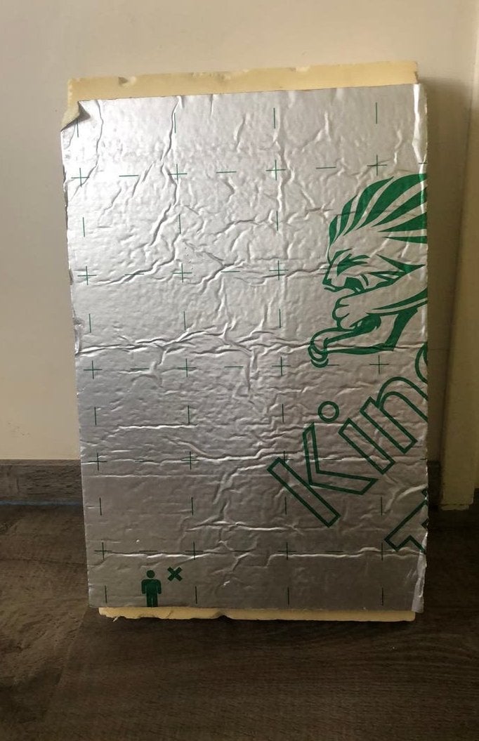 Isolatie met gipsplaat 60x35cm, dikte 9cm, Ophalen, Overige materialen, Zo goed als nieuw, Minder dan 5 m²
