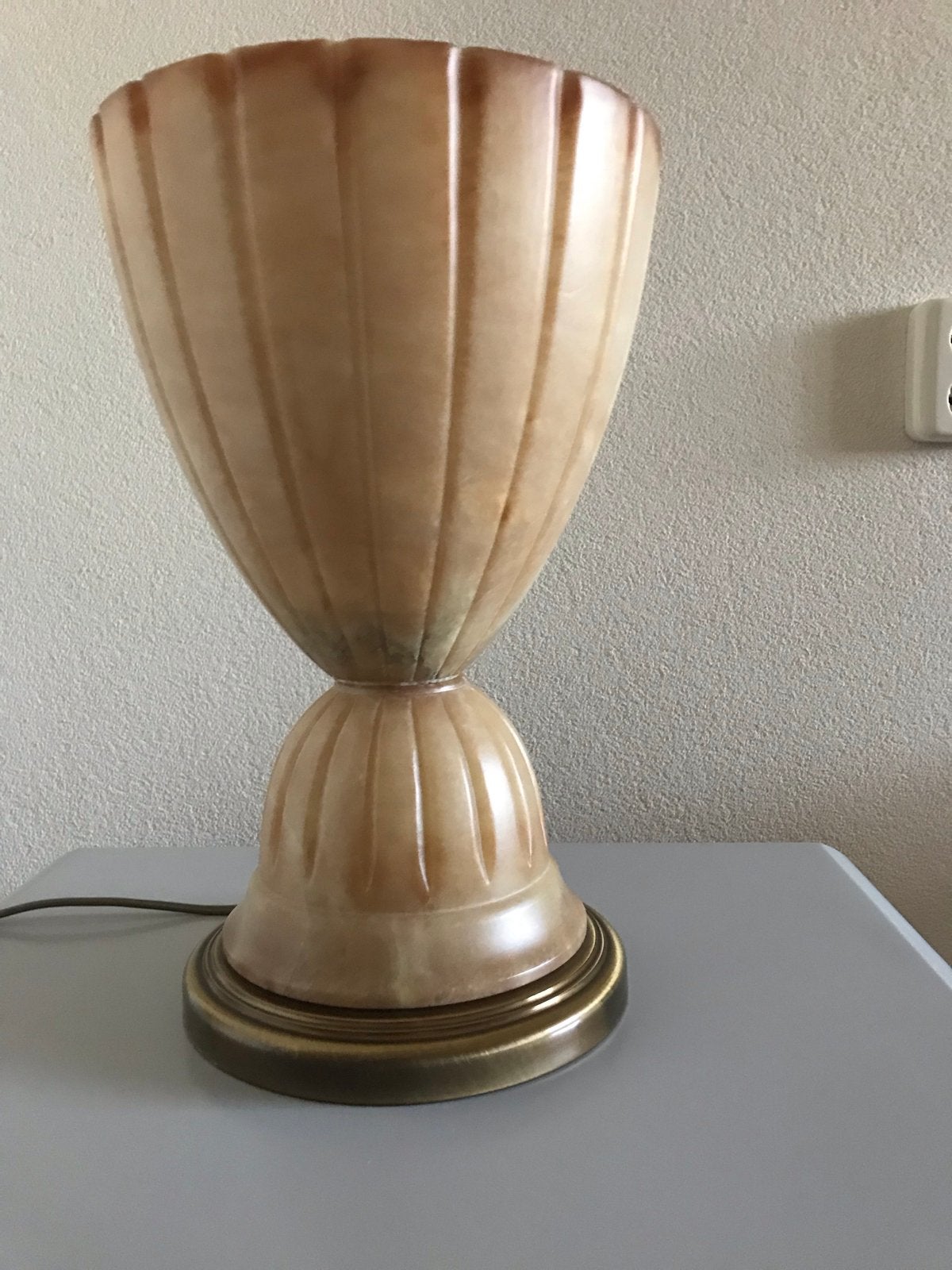 Vintage Albasten Tafellamp - Elegante Sfeerverlichting, Ophalen