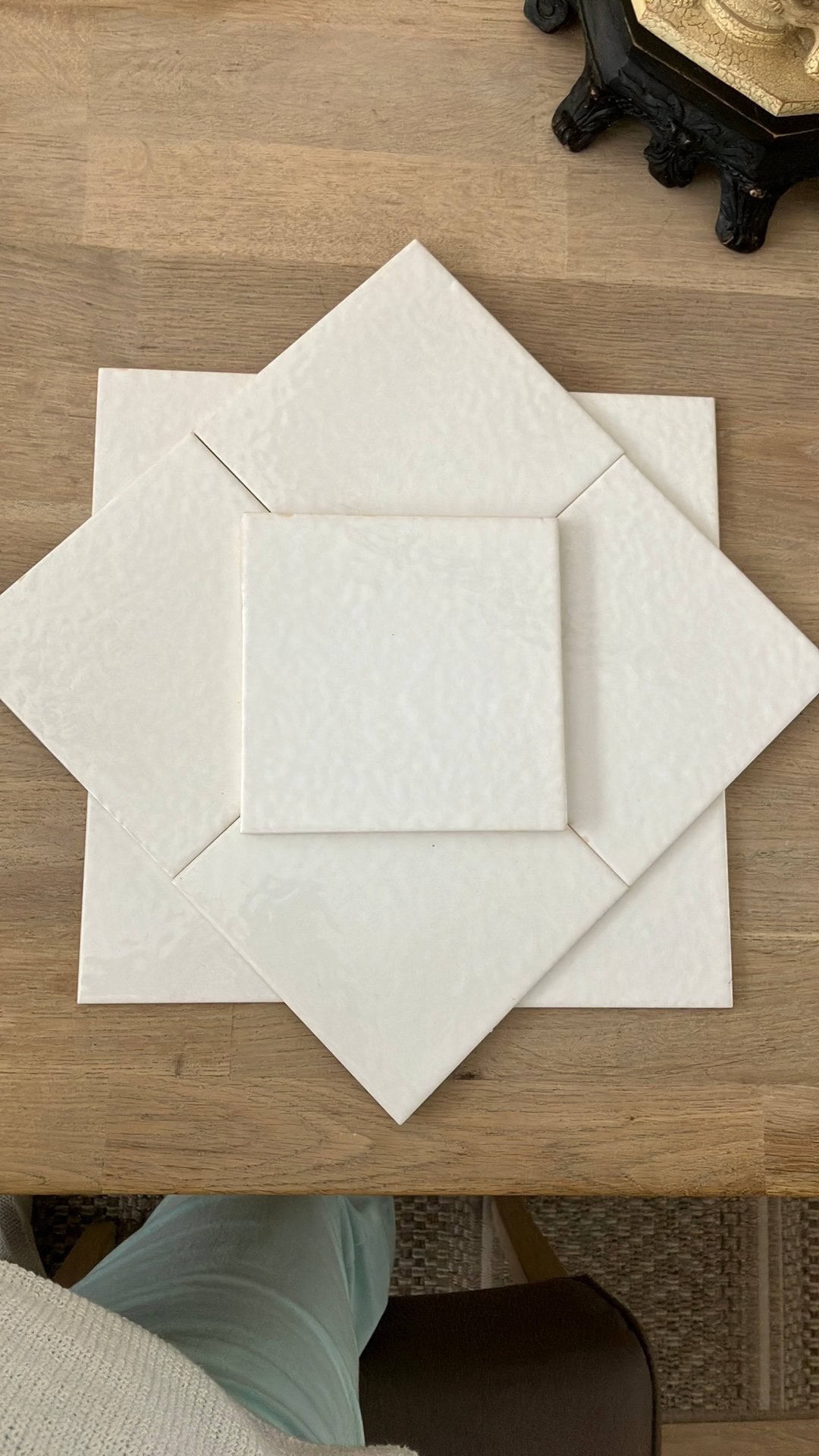 Gehamerde witte wand tegeltjes 10st, Ophalen, Minder dan 20 cm, Zo goed als nieuw, Minder dan 5 m²