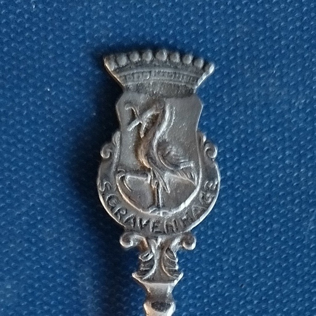 verzilverd lepeltje 's Gravenhage (ooievaar), Ophalen of Verzenden