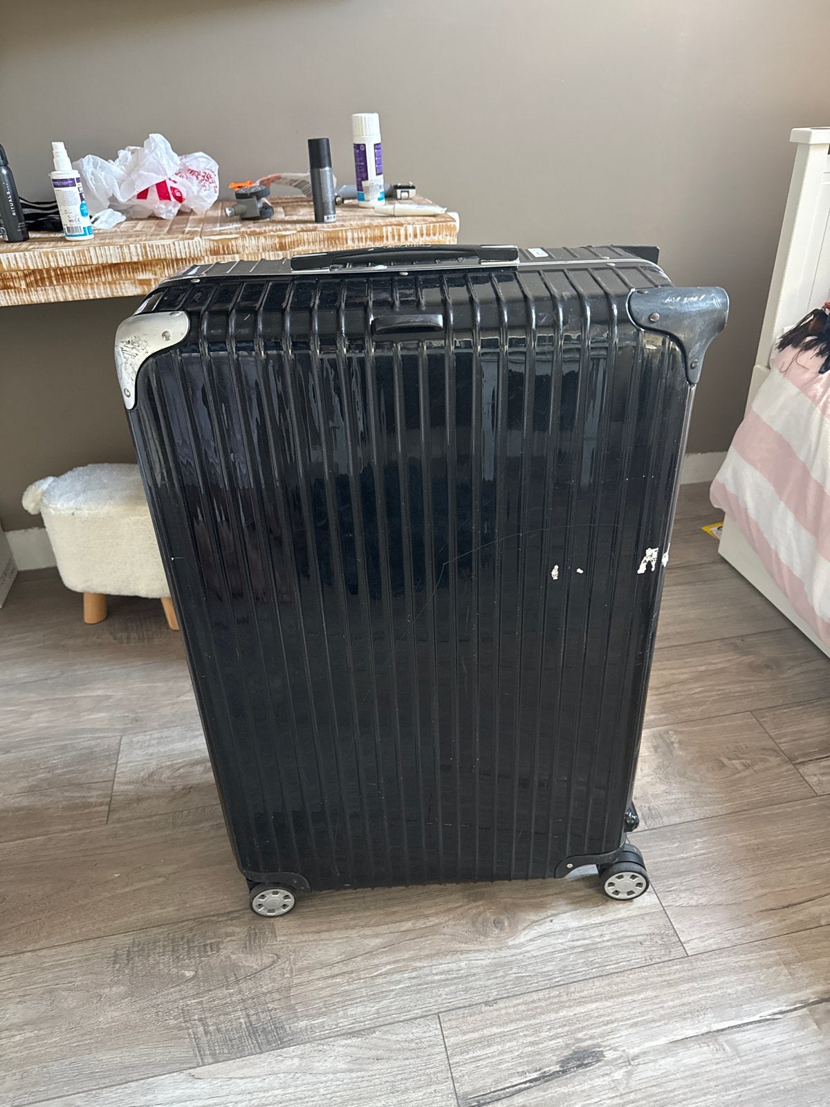 Rimowa Koffer XL 4 wielen Zwart, 40 tot 60 cm, 30 cm of meer, Gebruikt, Zwart