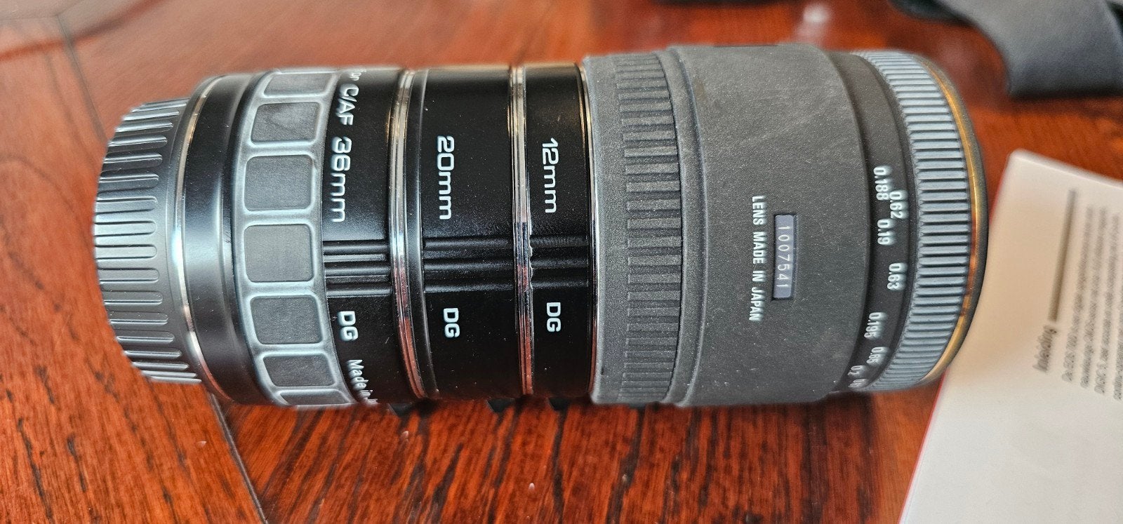 SOLIGOR Extension Set 12mm, 20mm, 36mm voor Canon EF/EF-S, Audio, Tv en Foto, Fotografie | Lenzen en Objectieven, Zo goed als nieuw