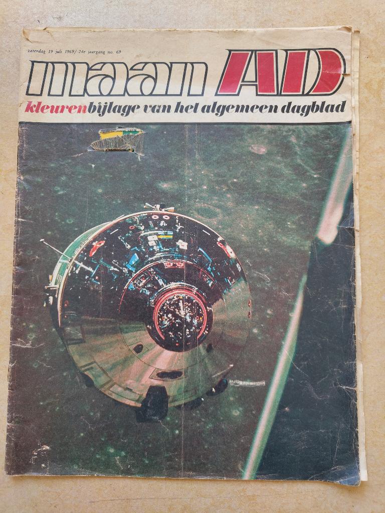 Algemeen Dagblad Bijlage maanlanding 19 juli 1969, Ophalen of Verzenden, Gelezen, Krant