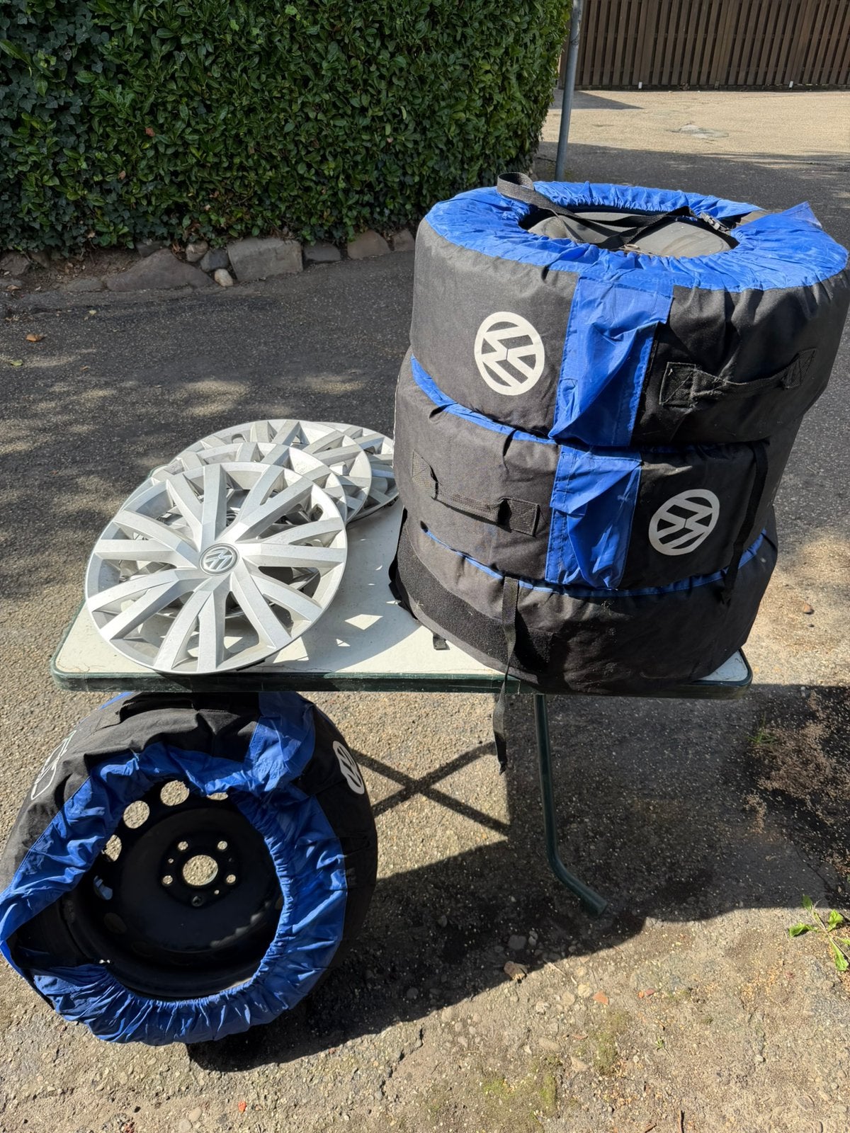 Stalen Velgen 5x112 Volkswagen Golf 7 VII + Hoezen en Doppen, Auto diversen, Ophalen, Gebruikt