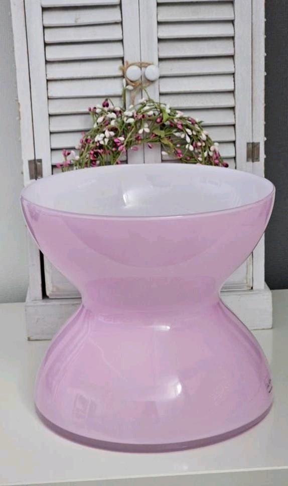 Roze glazen diabolo  vaas Design Anne Nilsson, Ophalen, Overige kleuren, Minder dan 50 cm, Glas