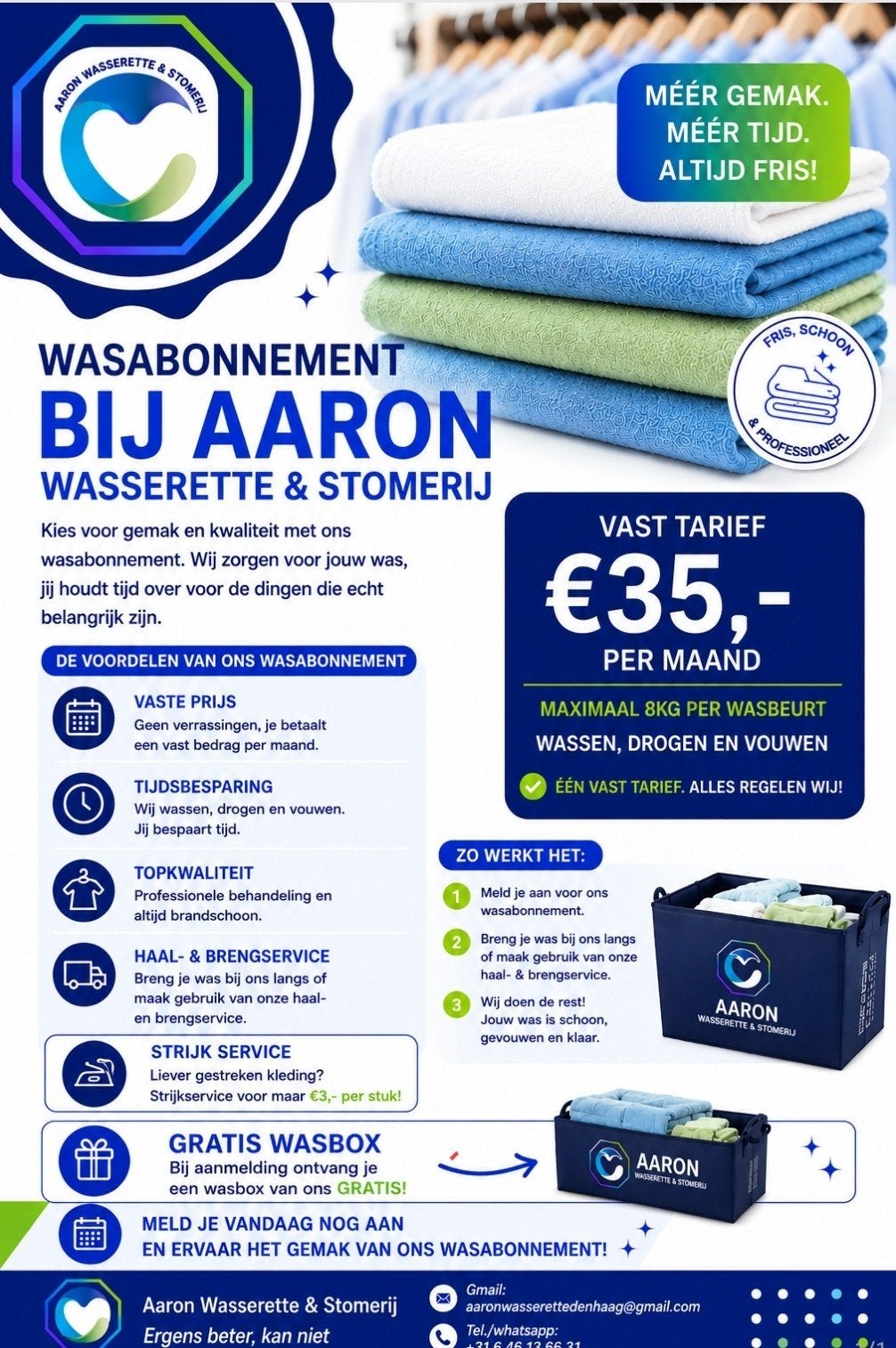 wasabonnement 35 euro per week