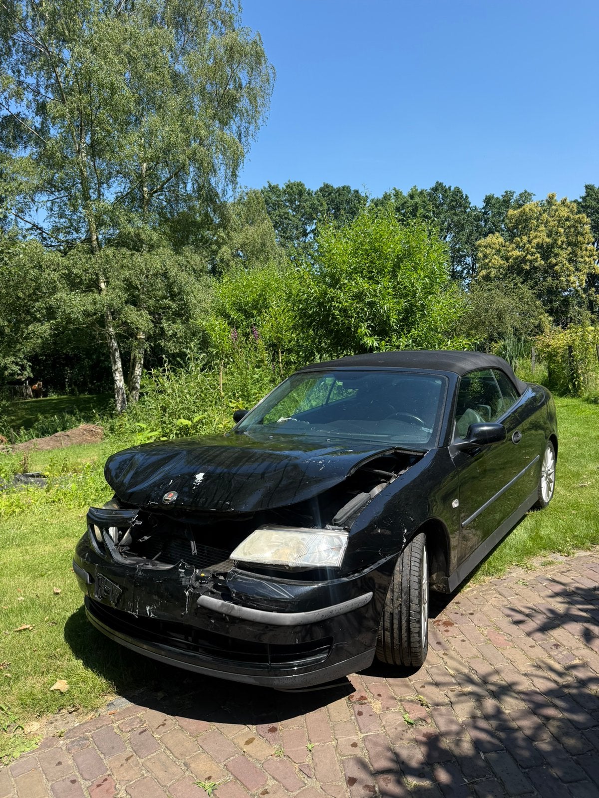 Saab 9-3 1.8 T Cabrio 2004 Zwart, 1998 cc, Achterwielaandrijving, 4 cilinders, 4 stoelen