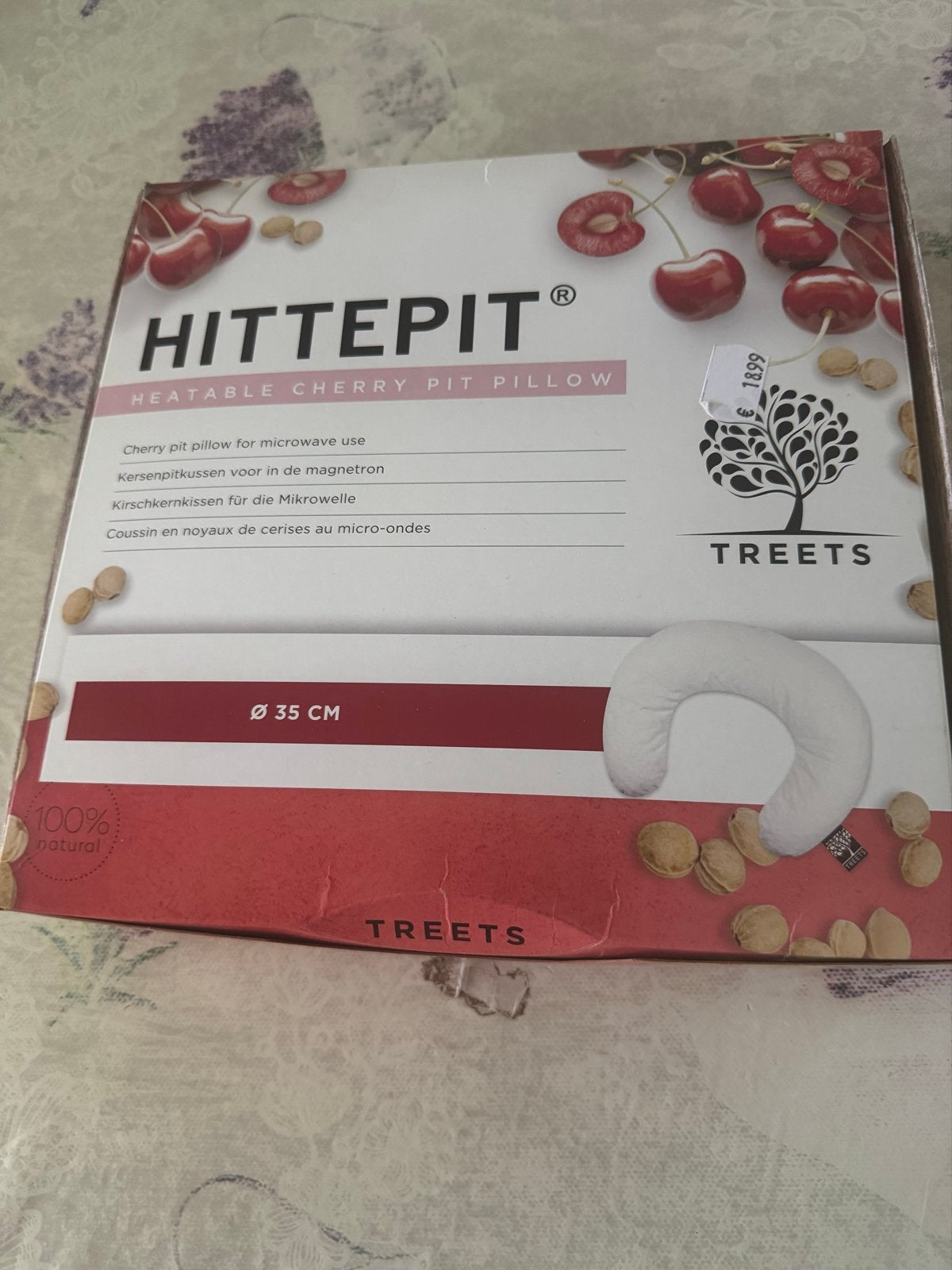Hittepit kersenpit kussen., Ophalen of Verzenden, Wit, Vierkant
