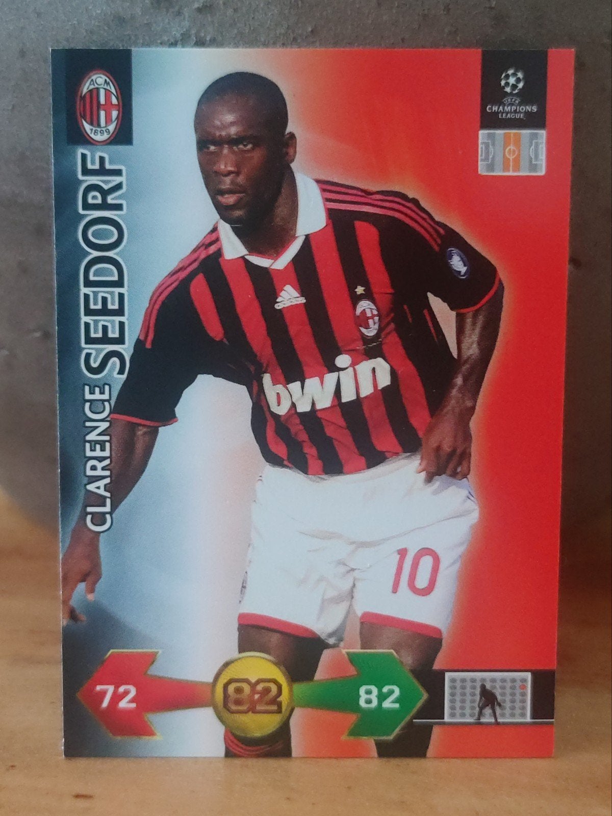 Clarence Seedorf AC Milan Panini Super Strikes 2009-2010, Ophalen of Verzenden