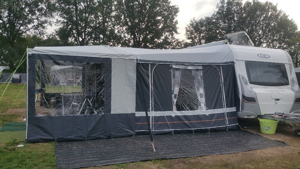 Caravan voortent maat 12 met luifel, Ophalen, Gebruikt, Ten Cate All Season 240g/m2, Overige merken