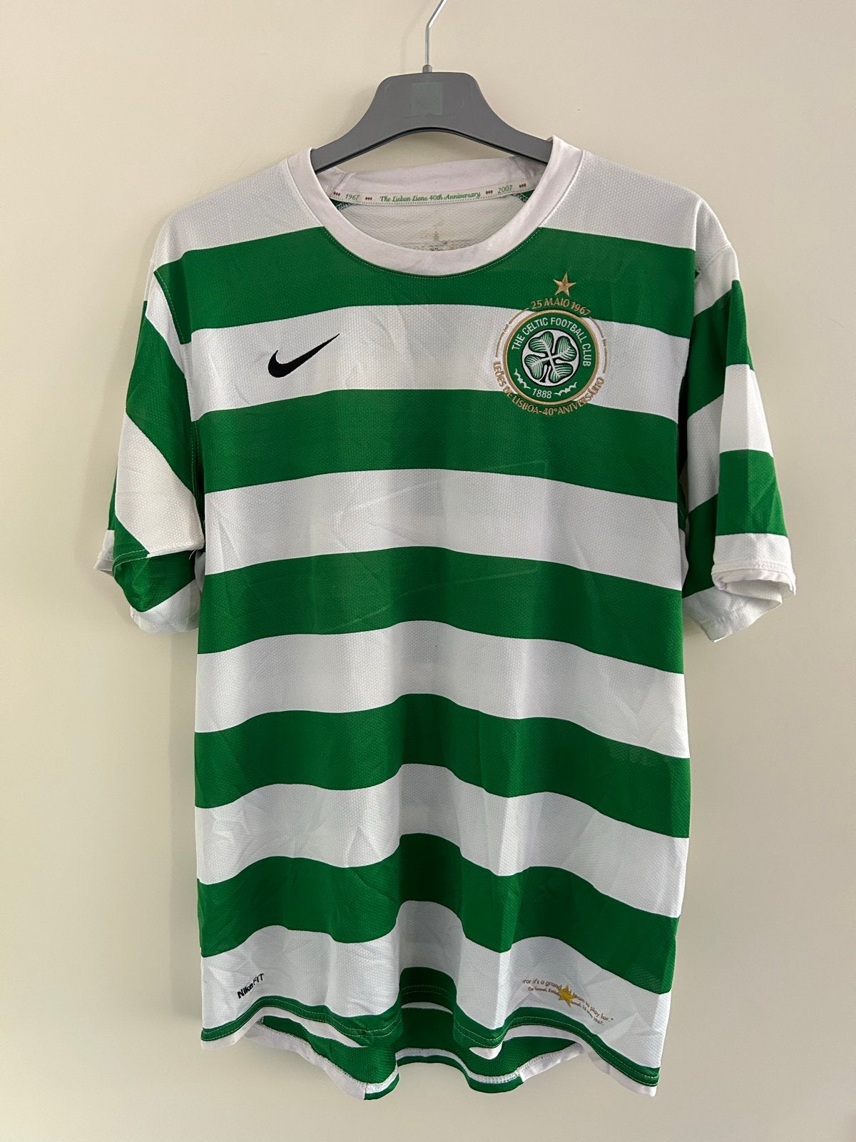 Nike Celtic FC Thuisshirt - Groen/Wit gestreept, Maat 52/54 (L), Ophalen of Verzenden, Voetbal, Gedragen