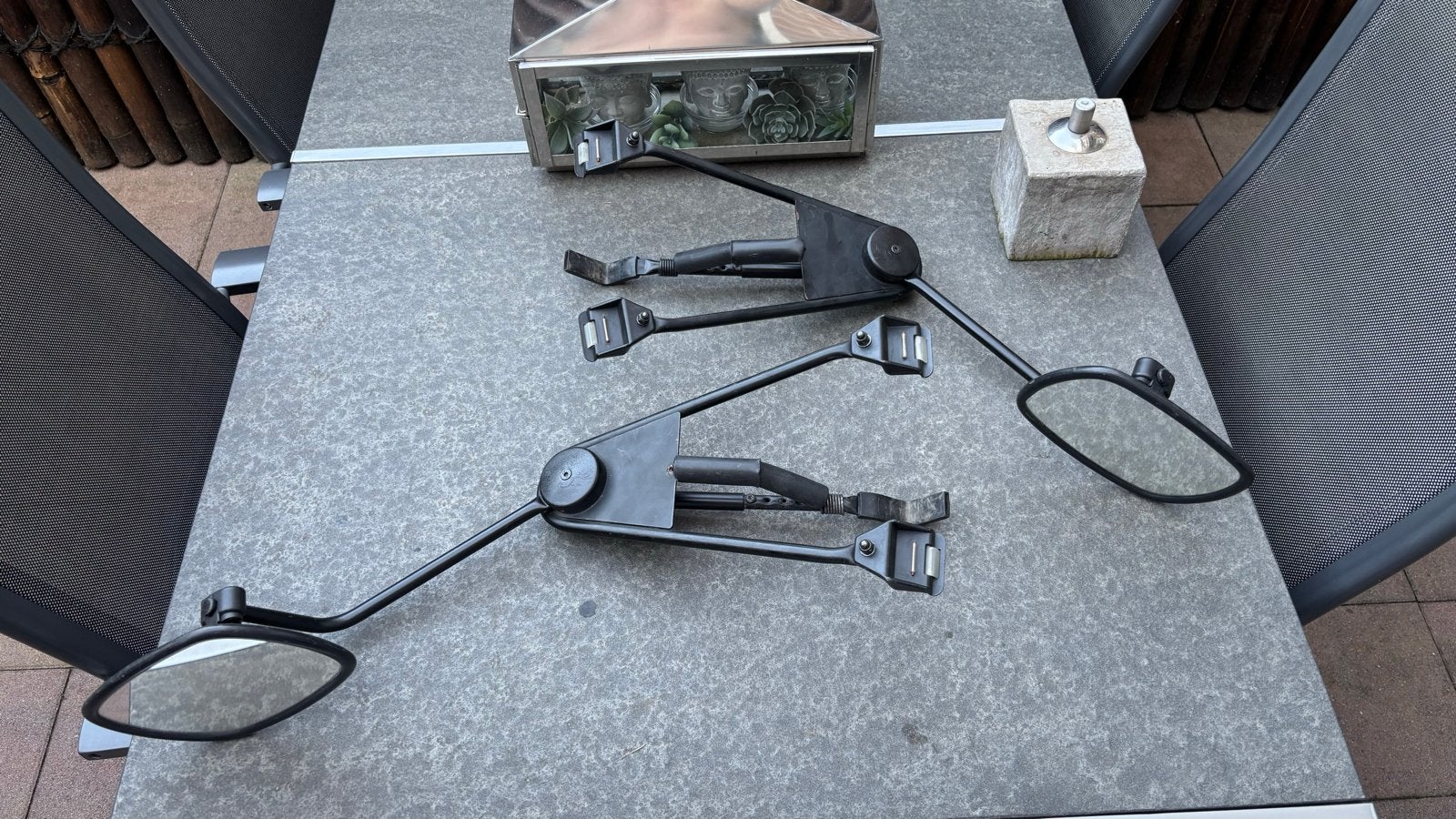 Caravan spiegels voor spatbordbevestiging, Caravans en Kamperen, Ophalen, Gebruikt