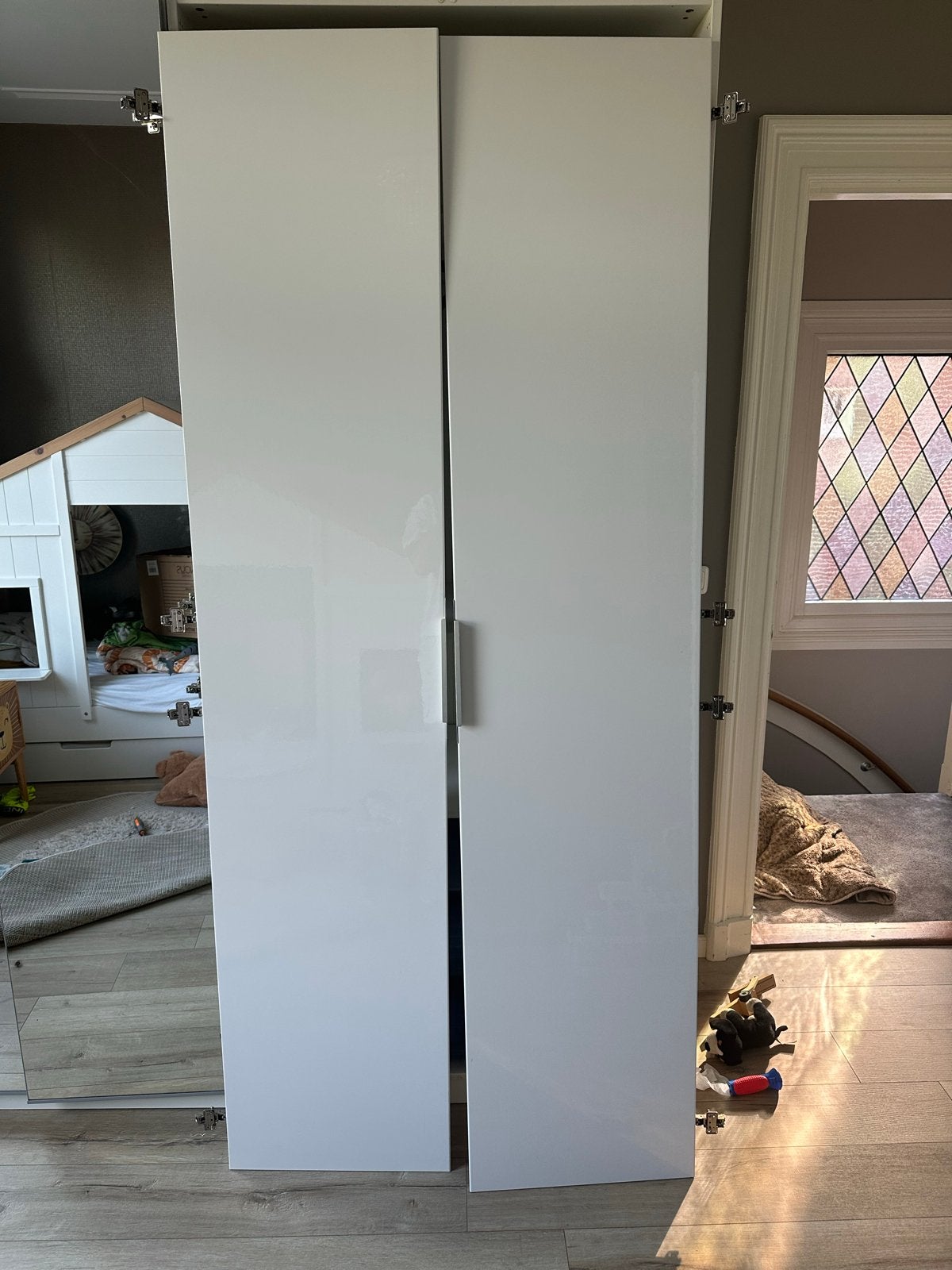IKEA FARDAL hoogglans witte deuren (2 stuks), Huis en Inrichting, Ophalen, Overige materialen, 200 cm of meer, 50 tot 100 cm