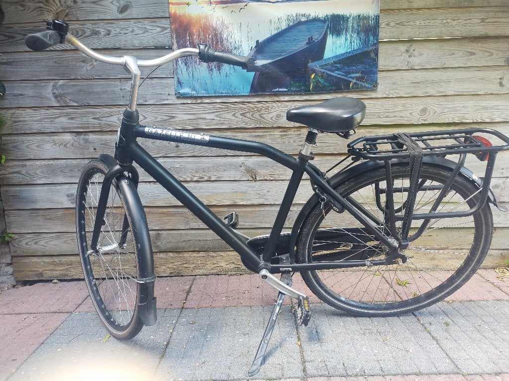 zwarte gazelle jongens fiets, 10 tot 13 jaar. 49 cm frame, Ophalen, Terugtraprem, Versnellingen, 49 tot 53 cm