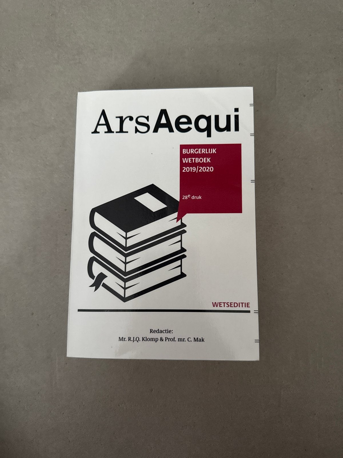 Ars Aequi Burgerlijk Wetboek 2019/2020 Wetseditie, Ophalen of Verzenden, Gamma, Zo goed als nieuw, WO