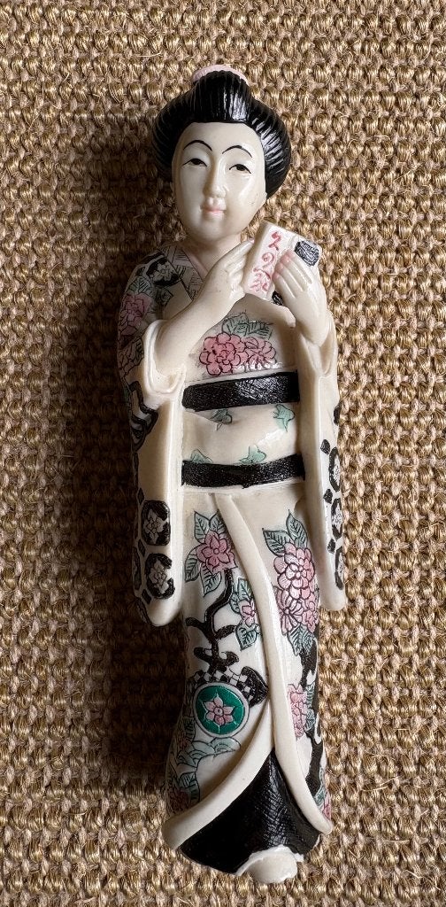 Mooi Japans beeldje van een geisha, vintage, Ophalen of Verzenden