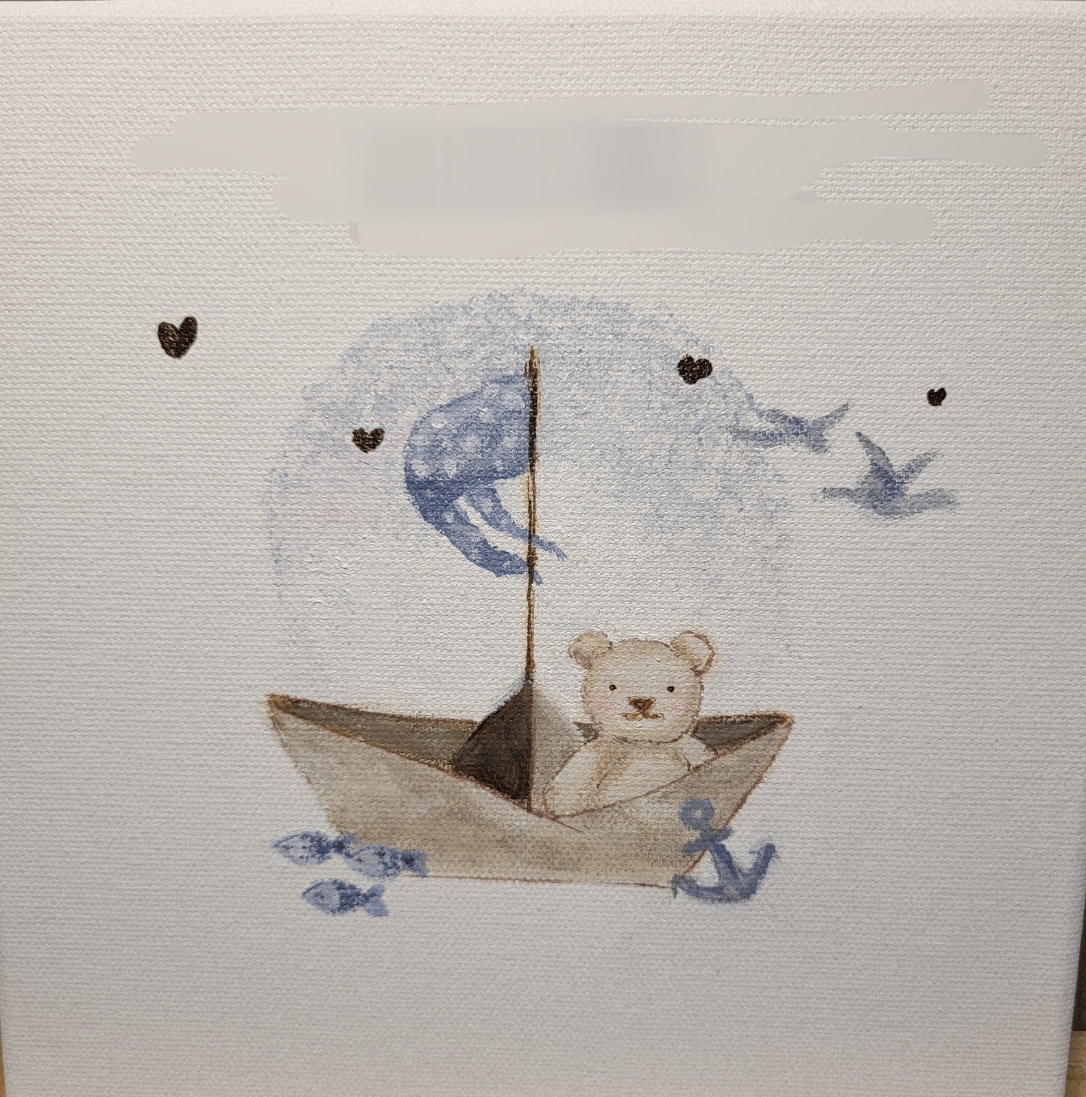 schilderijtjes met naam / letters, Ophalen of Verzenden, Nieuw, Handgemaakt, Wanddecoratie
