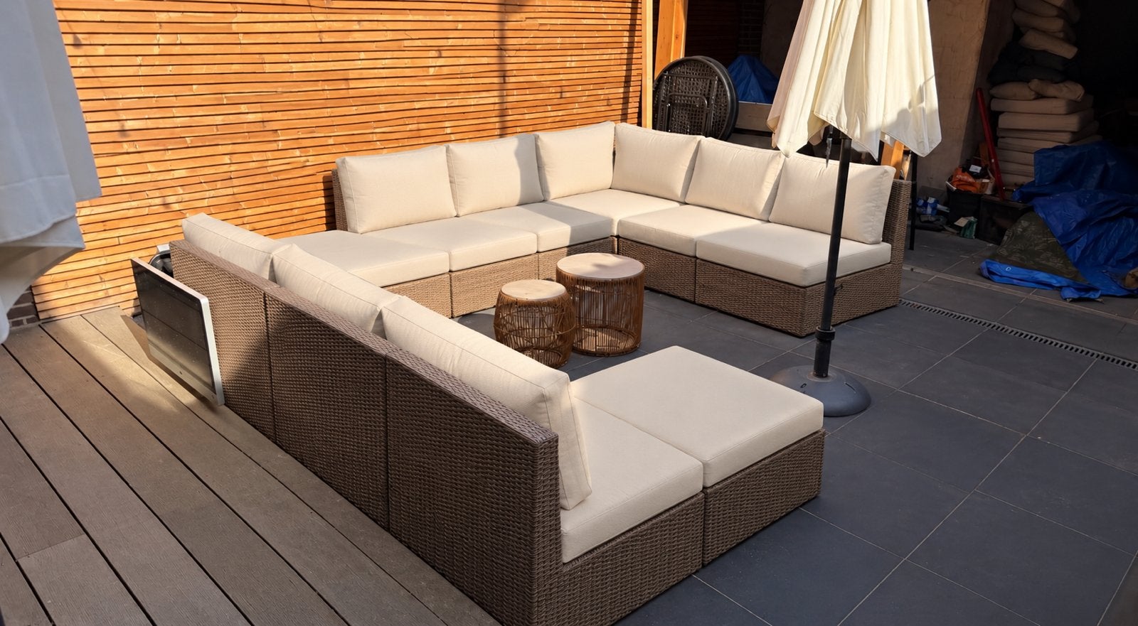 IKEA Loungeset (4-delig en 6-delig) met kussens en tas, Tuin en Terras, Ophalen, Gebruikt, Meer dan 8 zitplaatsen, Loungeset