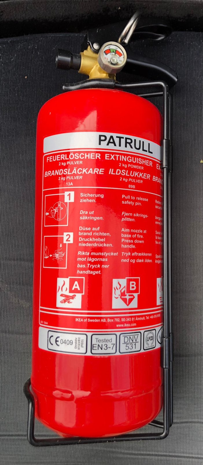 Nieuwe 2kg poederblusser met montagebeugel, Huis en Inrichting, Ophalen of Verzenden, Nieuw, Brandblusser