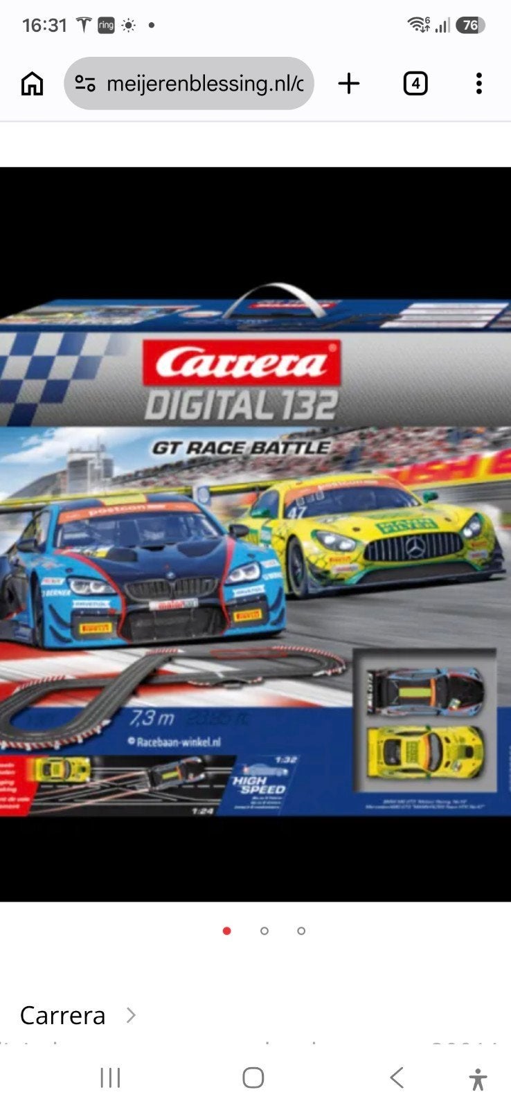 Carrera Digital 132 GT Race Battle Racebaan, Ophalen of Verzenden, Gebruikt, Elektrisch, Carrera