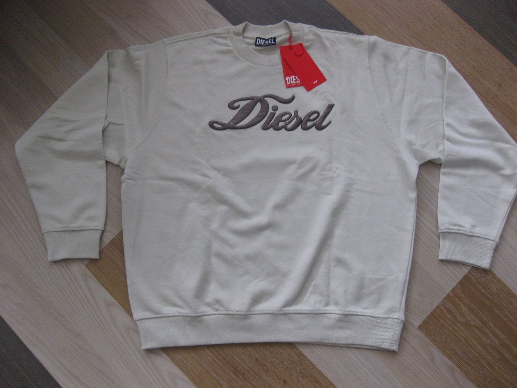Nieuwe Diesel sweater van katoen, maat L, Verzenden, Beige, Maat 42/44 (L), Nieuw