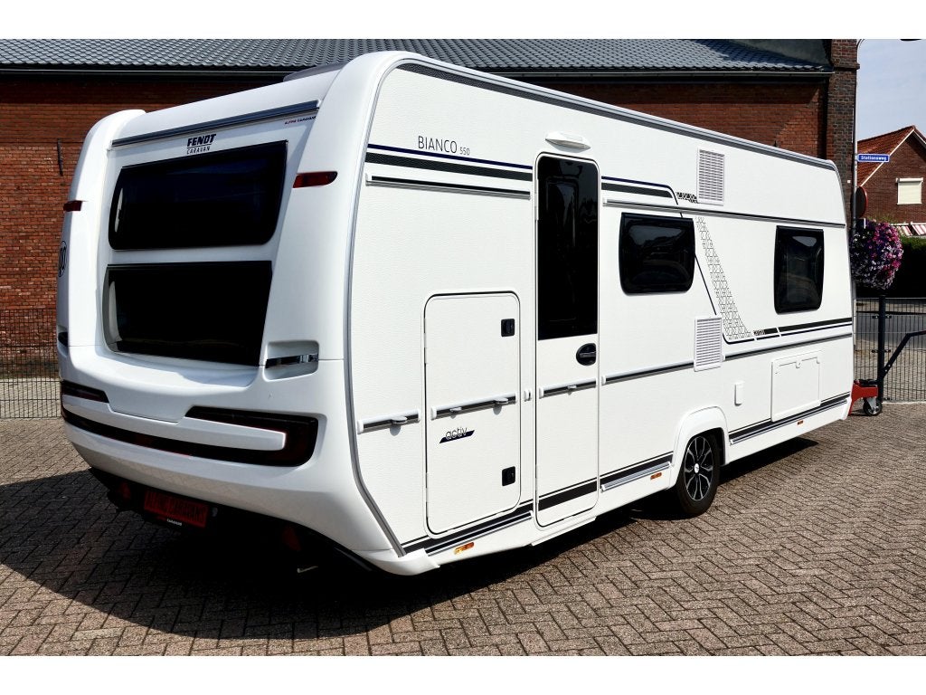 Fendt Bianco Activ 550 KMG Airco Mover Voortent 6 Pers Vol!, Caravans en Kamperen, Lengtebed, Bedrijf, Treinzit, Schokbreker