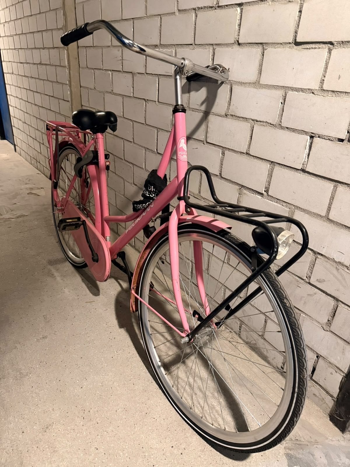 Roze Pelikaan Dutch Classic damesfiets met slot, Fietsen en Brommers, Ophalen, Gebruikt, Overige merken