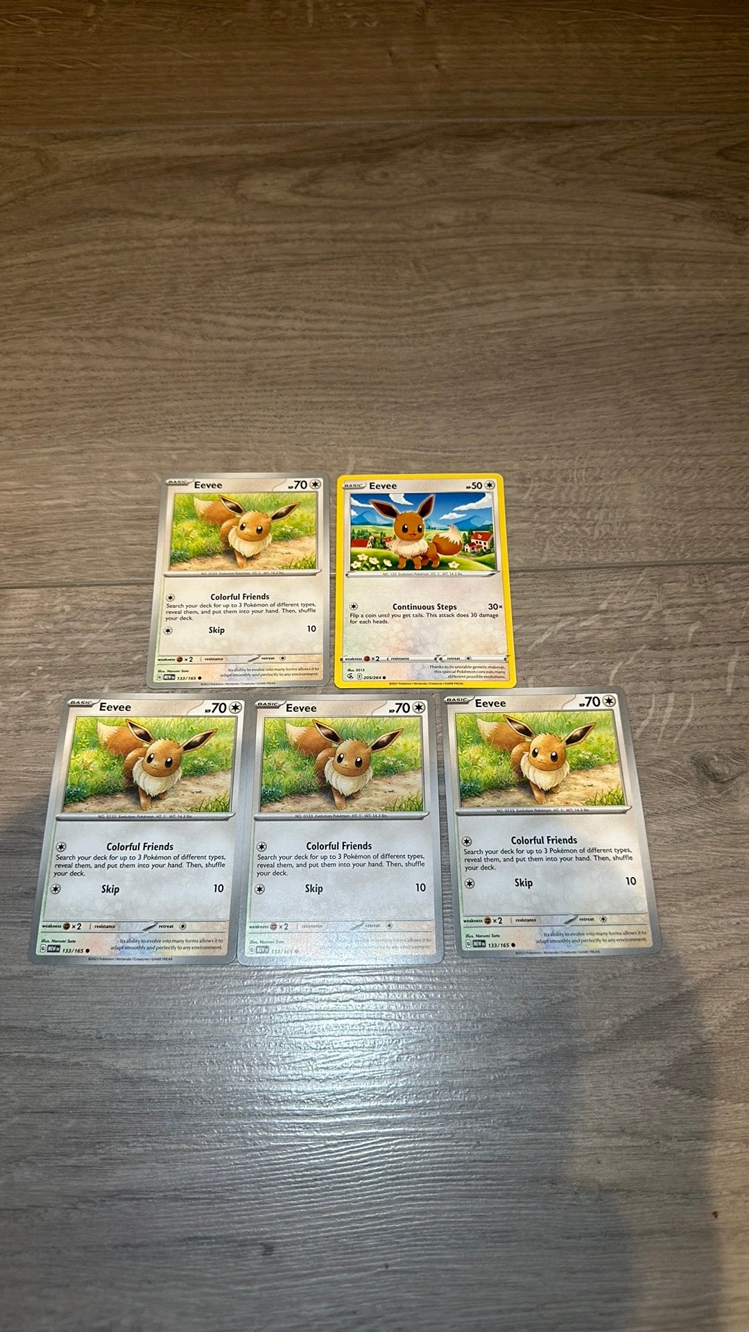 5x Eevee - Pokemon Kaart, Ophalen of Verzenden