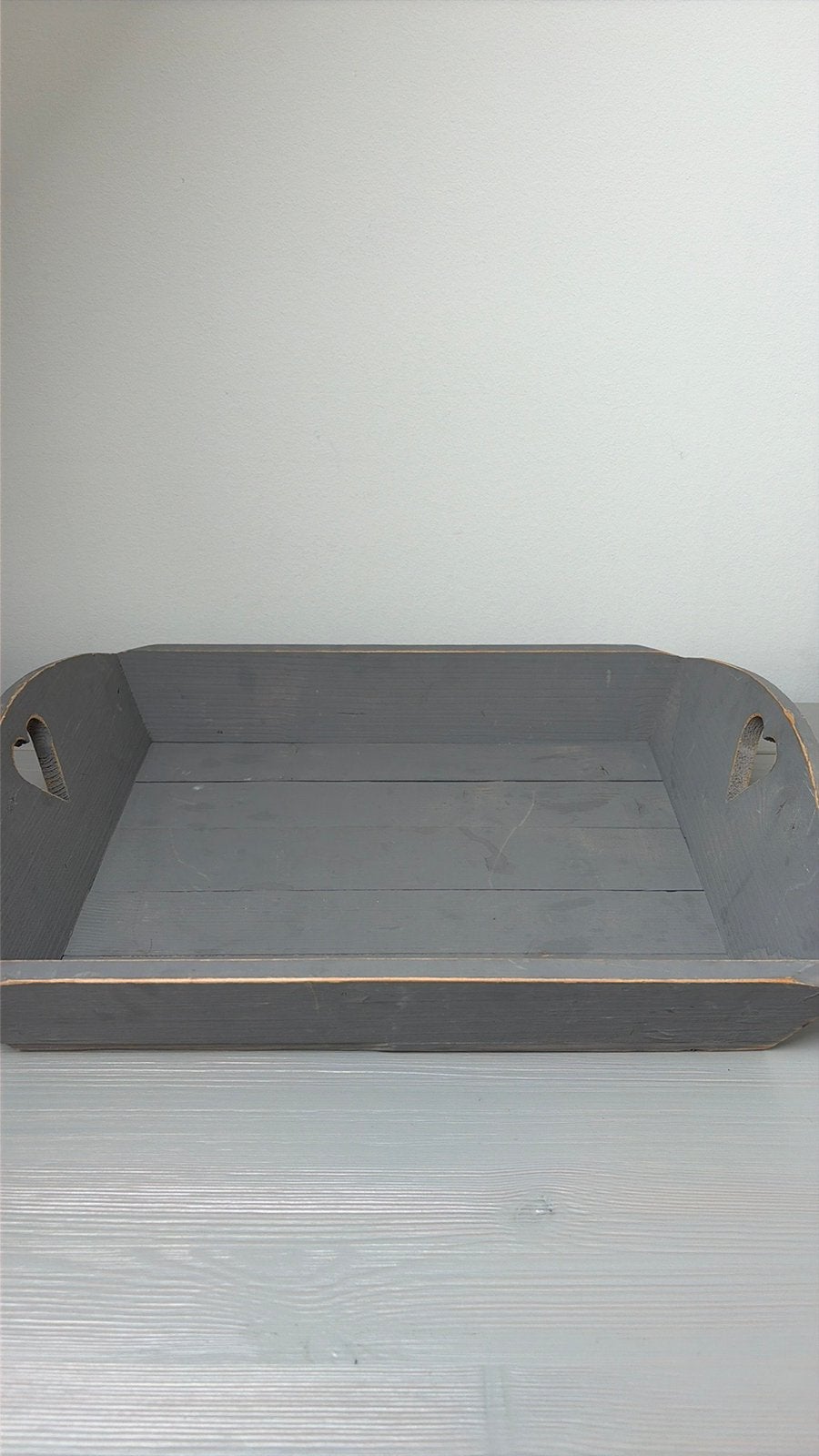 Houten dienbkaf met hartjes, Gebruikt, Ophalen of Verzenden, Dienblad, Met handvatten