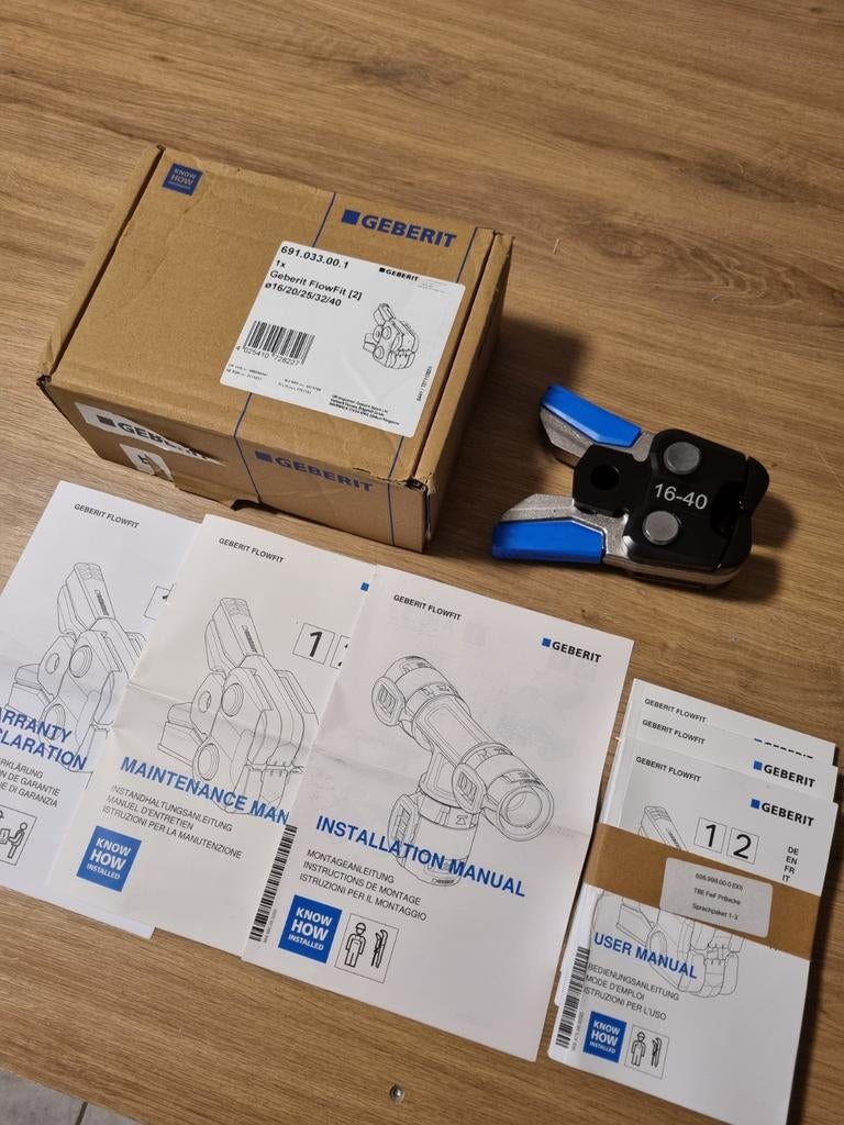 Geberit Persbek flowfit 16-40 mm perstang upunor flow fit, Ophalen of Verzenden, Nieuw