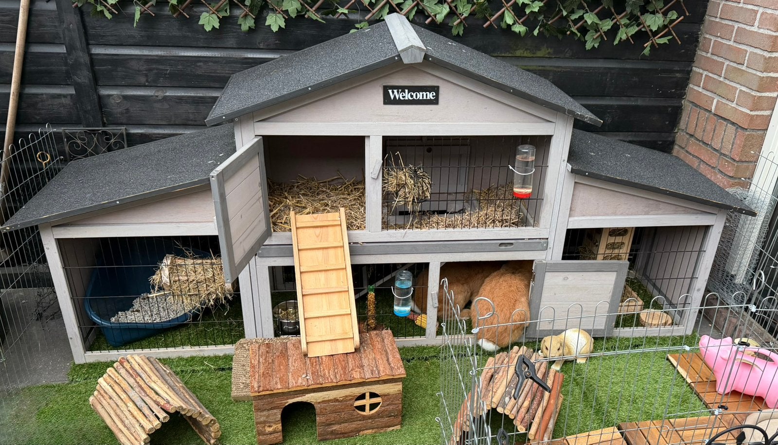 Konijnenhok, Dieren en Toebehoren, Knaagdieren en Konijnen | Hokken en Kooien, Ophalen, 90 cm of meer, Konijn, Hok