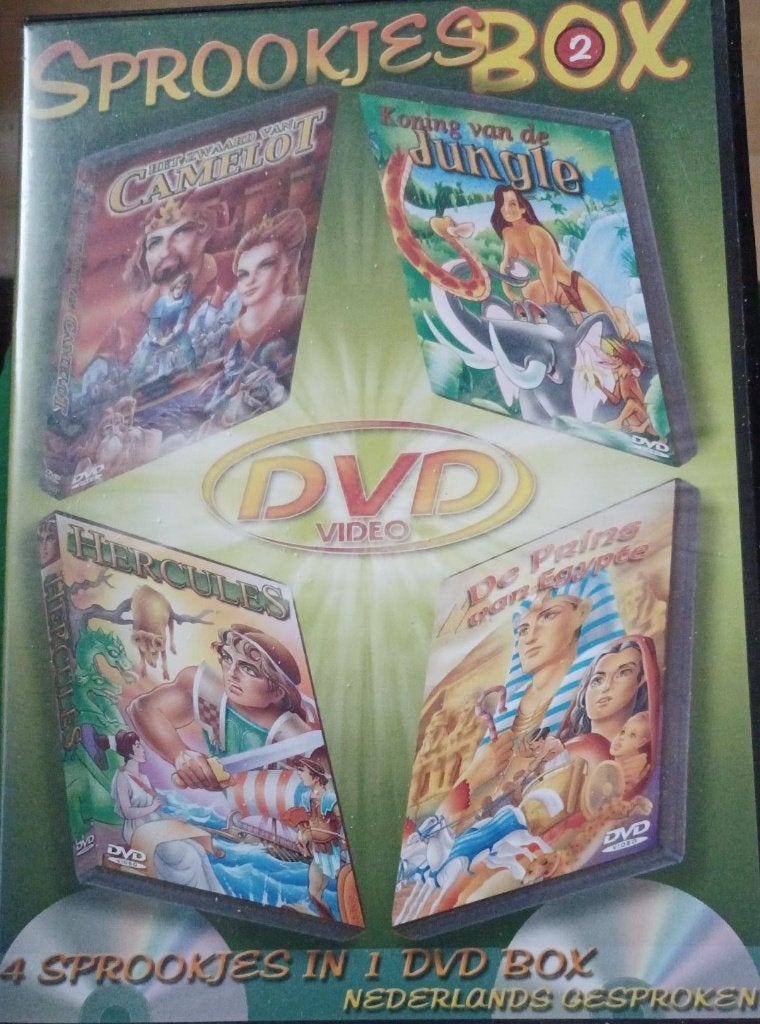 2 - Dvd's - 4 Sprookjes in 1 dvd box - No 2, Cd's en Dvd's, Tekenfilm, Alle leeftijden, Overige soorten, Ophalen of Verzenden