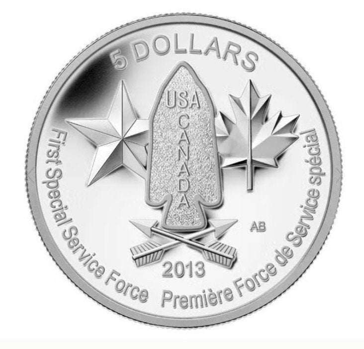 Canada - 5 Dollars 2013 - Devil's Brigade, Verzenden, Noord-Amerika, Setje, Zilver