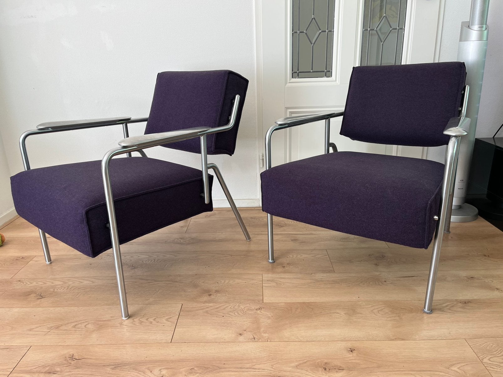 Design on Stock 2 Fauteuils model Spunk Prijs pst., Gebruikt, Design, 75 tot 100 cm, Ophalen of Verzenden
