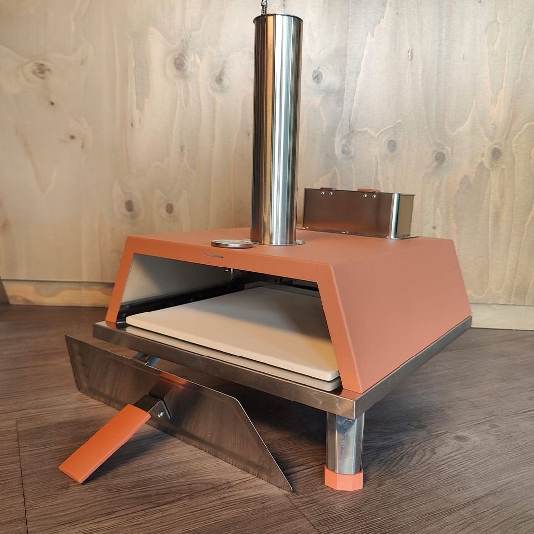 Houtgestookte RVS Pizzaoven op Pellets pizza oven pellet, Ophalen, Zo goed als nieuw