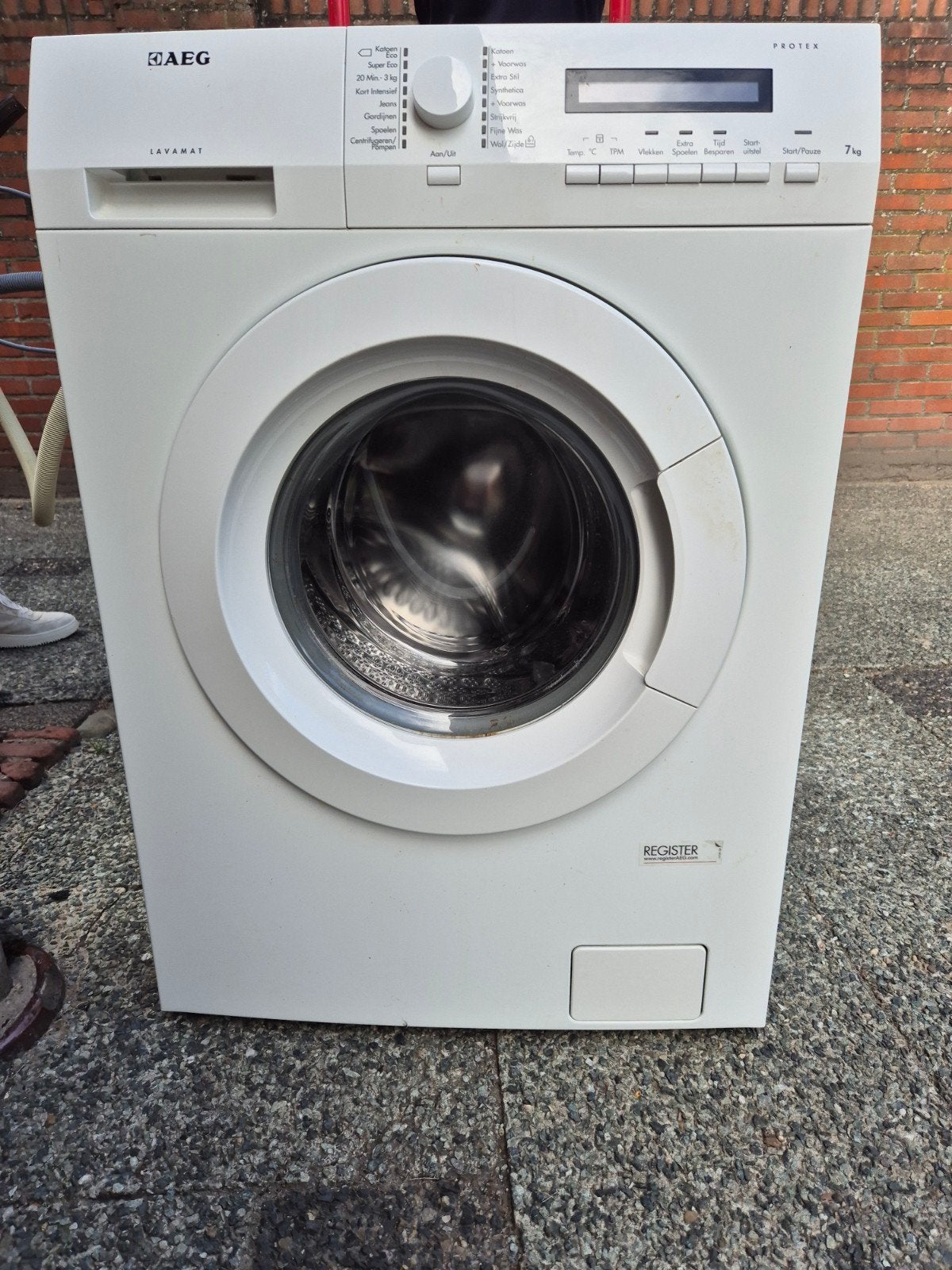Wasmachine merk AEG, Witgoed en Apparatuur, Wasmachines, Ophalen, Zo goed als nieuw, 85 tot 90 cm, 1200 tot 1600 toeren