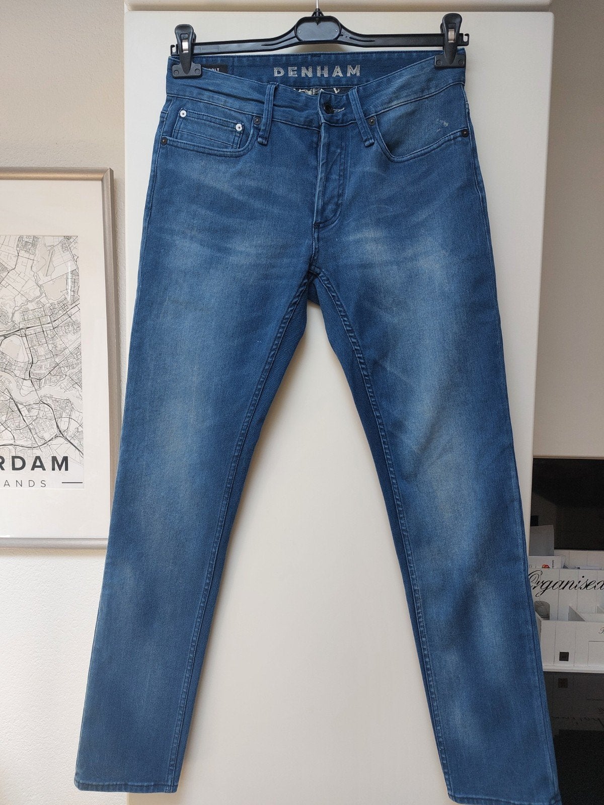 Blauwe Denham Spijkerbroek, Ophalen of Verzenden, Zo goed als nieuw, Blauw, W30 - W32 (confectie 38/40)