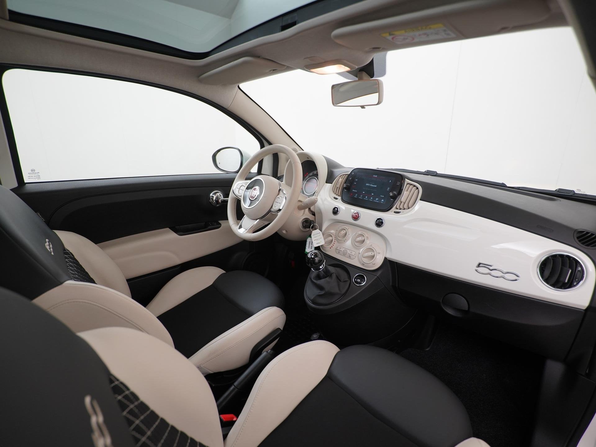 Fiat 500 1.0 Hybrid Dolcevita | Panoramadak | Zondag Open!, 12 maanden, Stof, Gebruikt, Euro 6