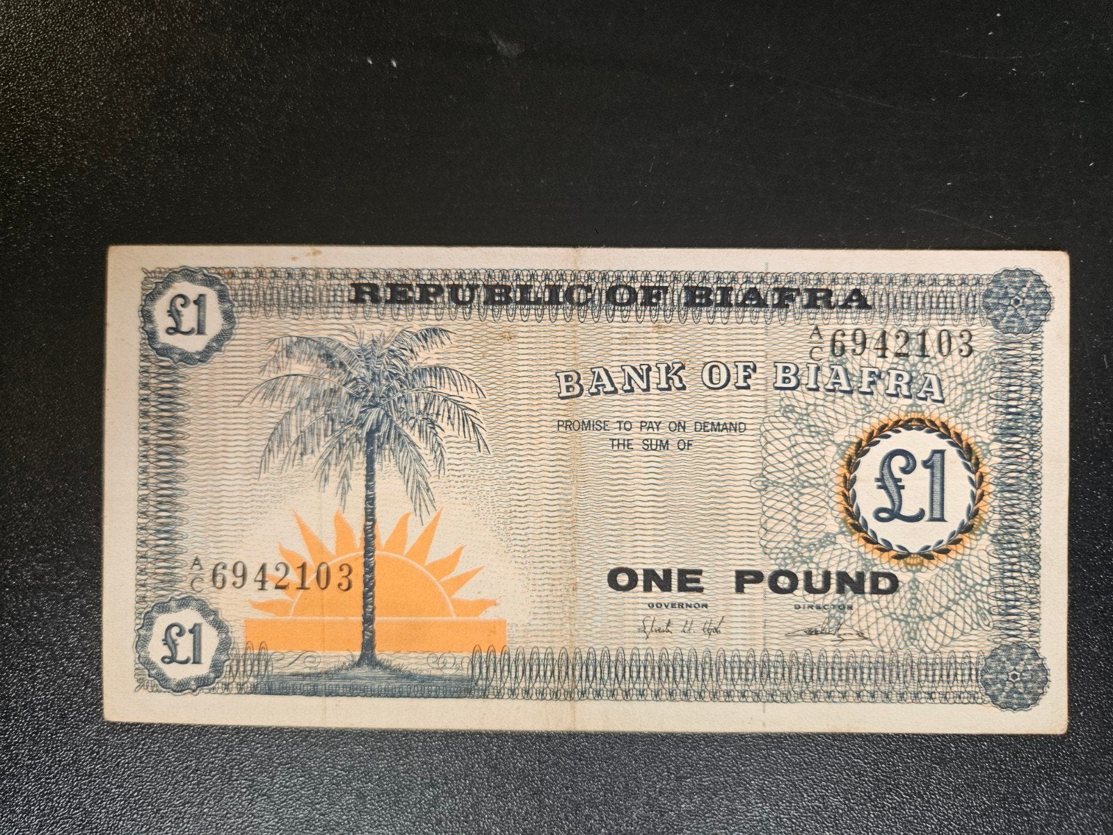 Biafra pick 2 1967     2, Postzegels en Munten, Bankbiljetten | Afrika, Ophalen of Verzenden, Overige landen, Los biljet