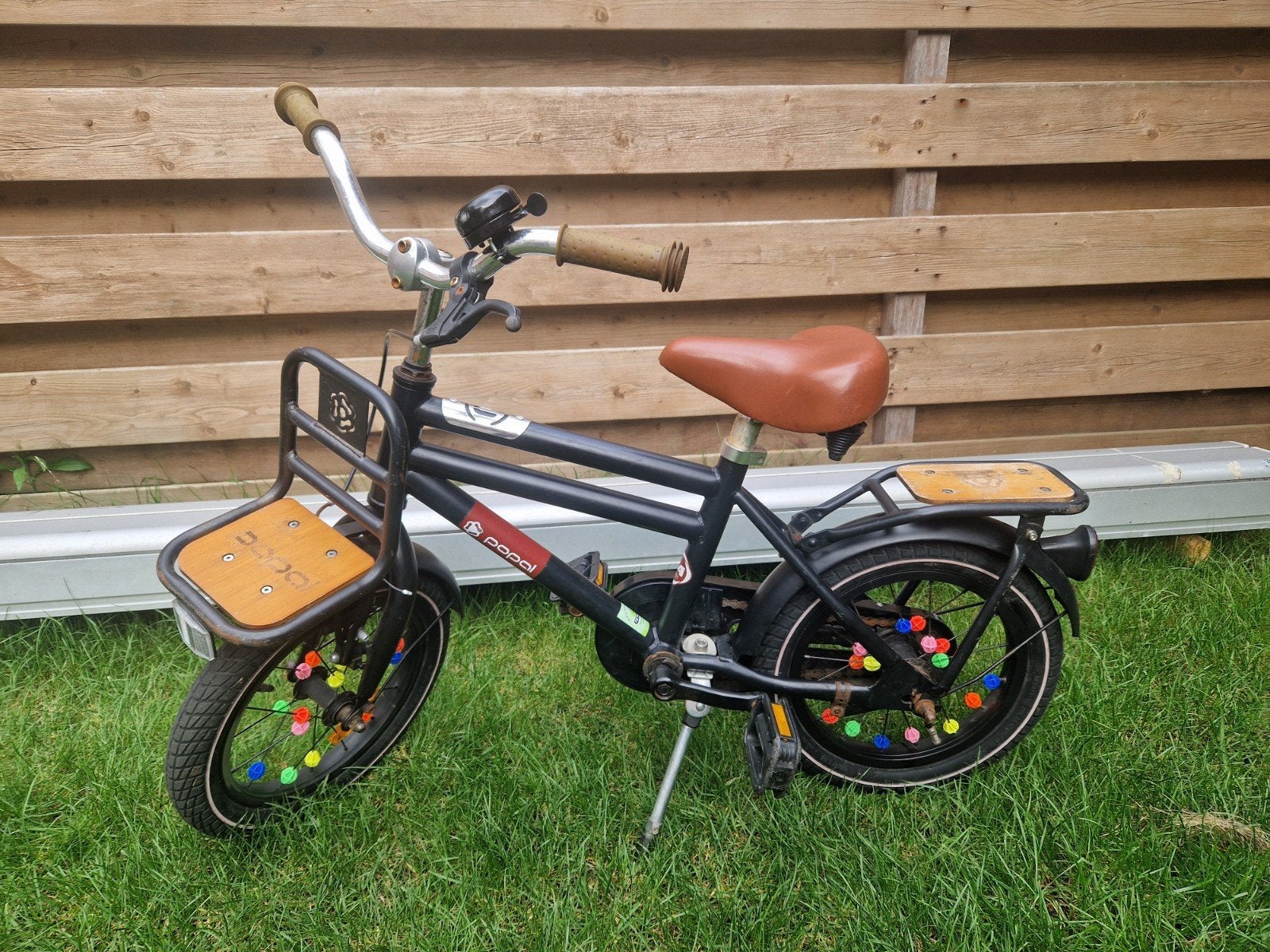 popal 14 inch fiets + zijwieltjes, Fietsen en Brommers, Ophalen, Zijwieltjes, Gebruikt, Minder dan 16 inch