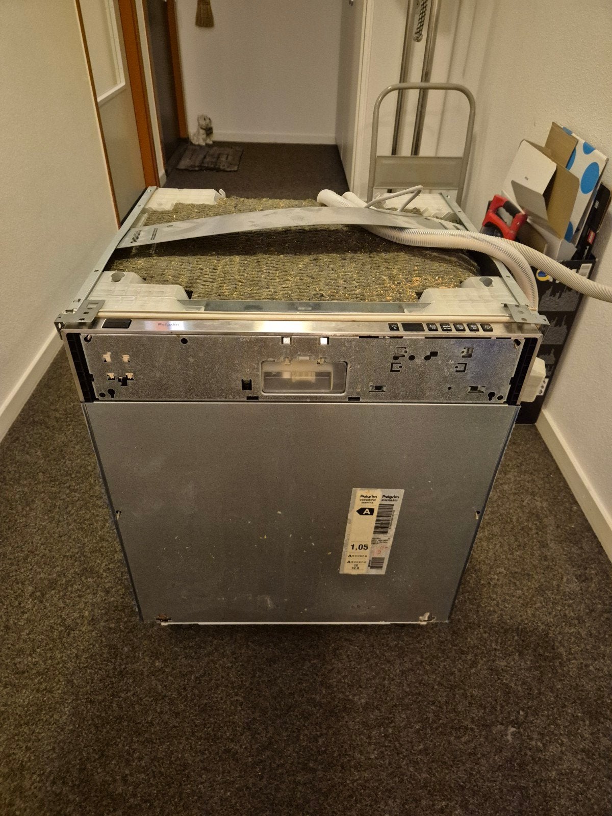 Pelgrim inbouw vaatwasser, Witgoed en Apparatuur, Vaatwasmachines, Ophalen, Gebruikt, Minder dan 85 cm, 60 cm of meer