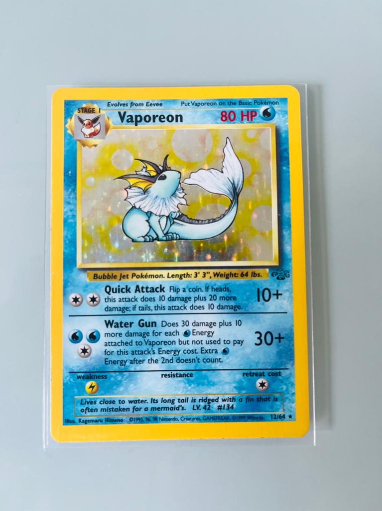 Pokémon: Vaporeon TCG Kaart [Jungle Set], Ophalen of Verzenden, Zo goed als nieuw